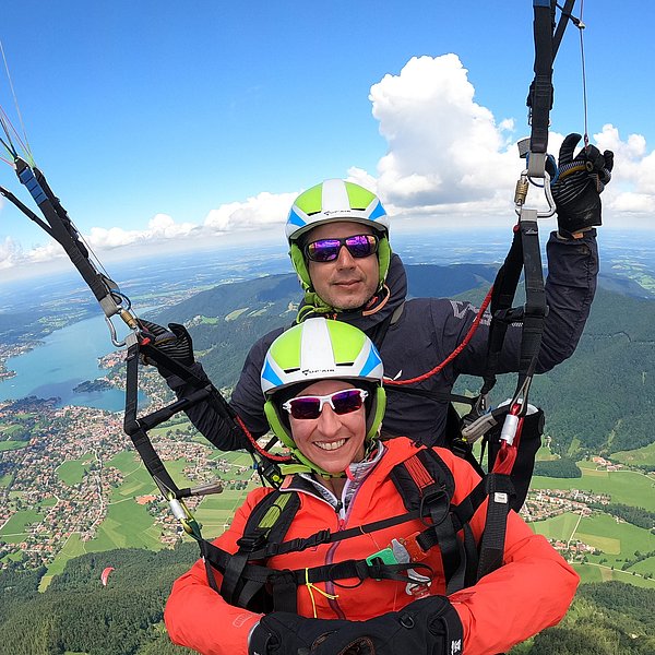 Tandem Paragliding am Tegernsee mit Sepp Eisele von Thermik-Flug